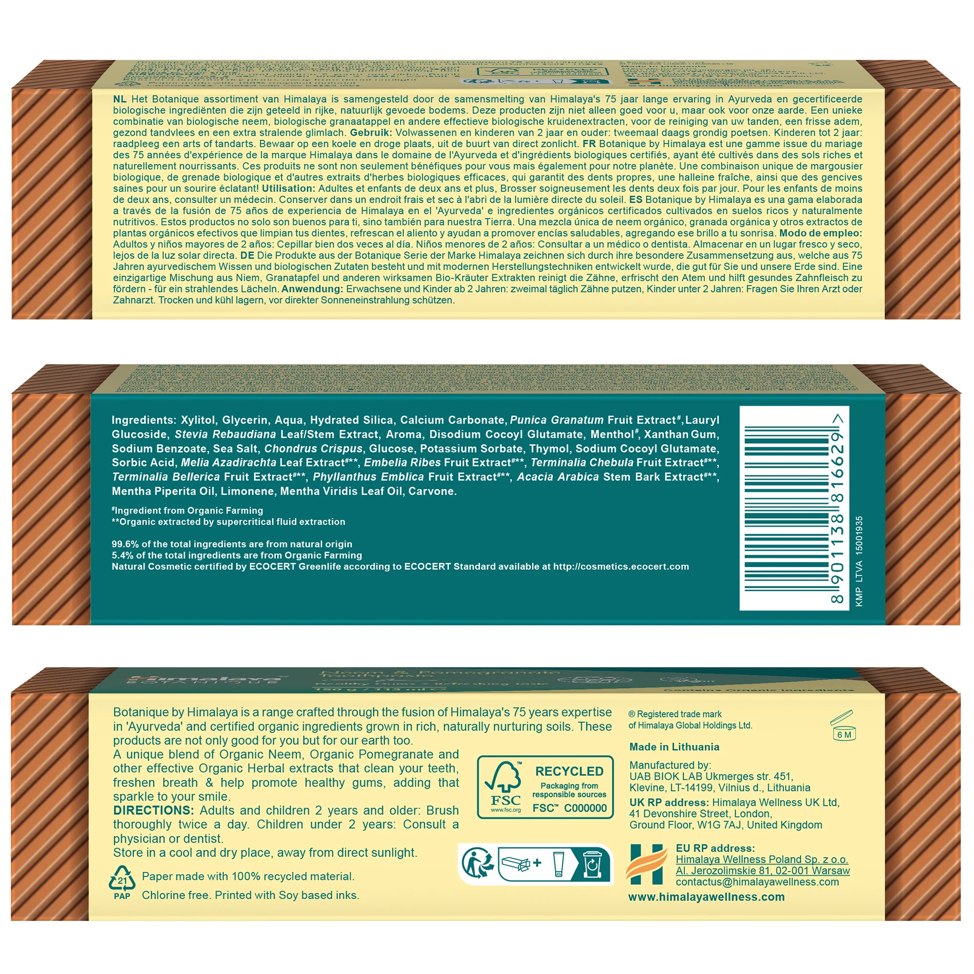 Himalaya Botanique Neem & Granatapfel Zahnpasta - 150 g - Image 7