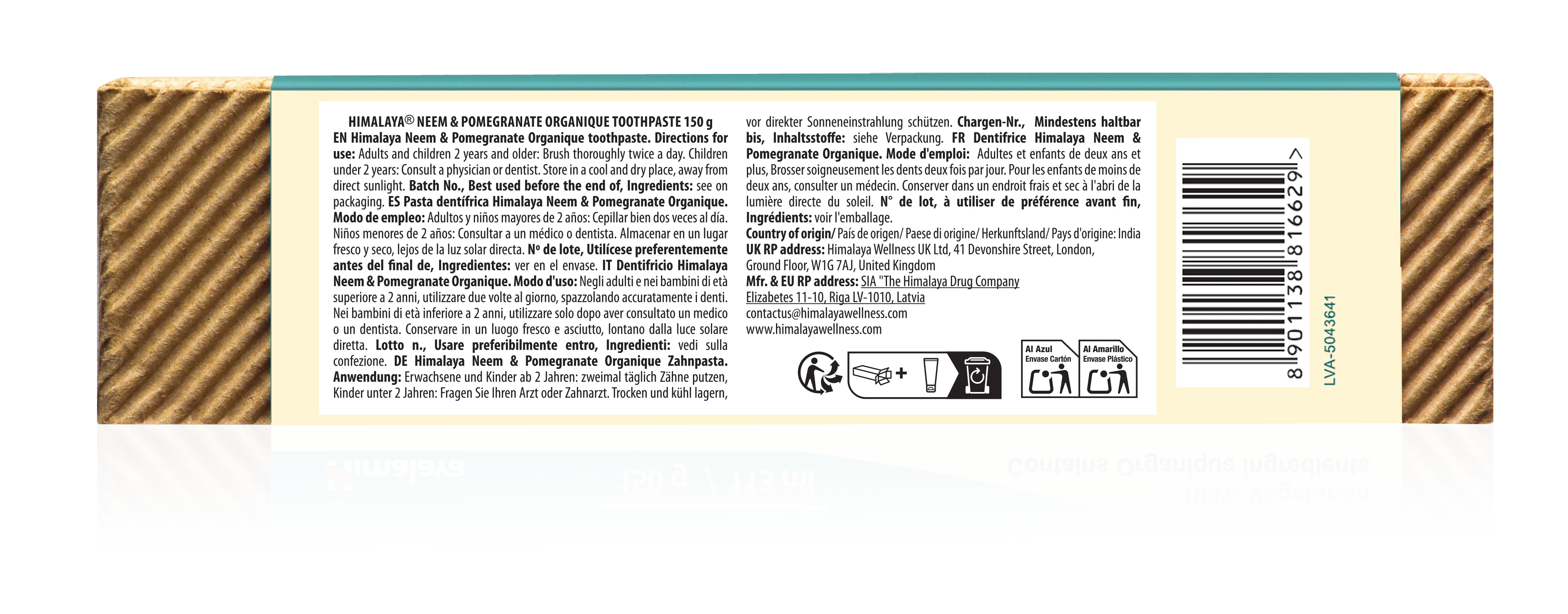 Himalaya Botanique Neem & Granatapfel Zahnpasta - 150 g - Image 8