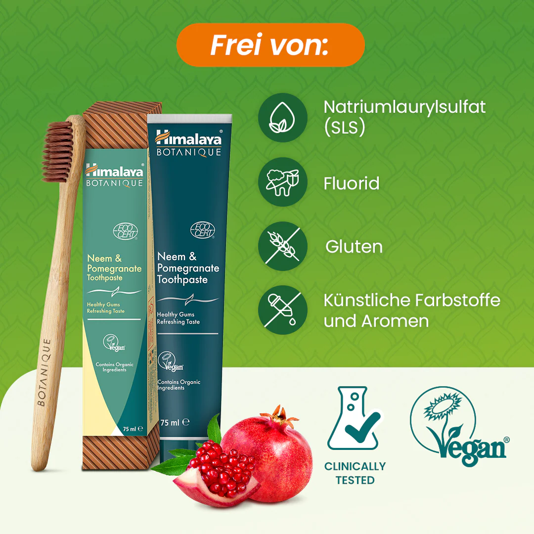 Himalaya Botanique Niem & Granatapfel Zahnpasta 75 ml - Image 3