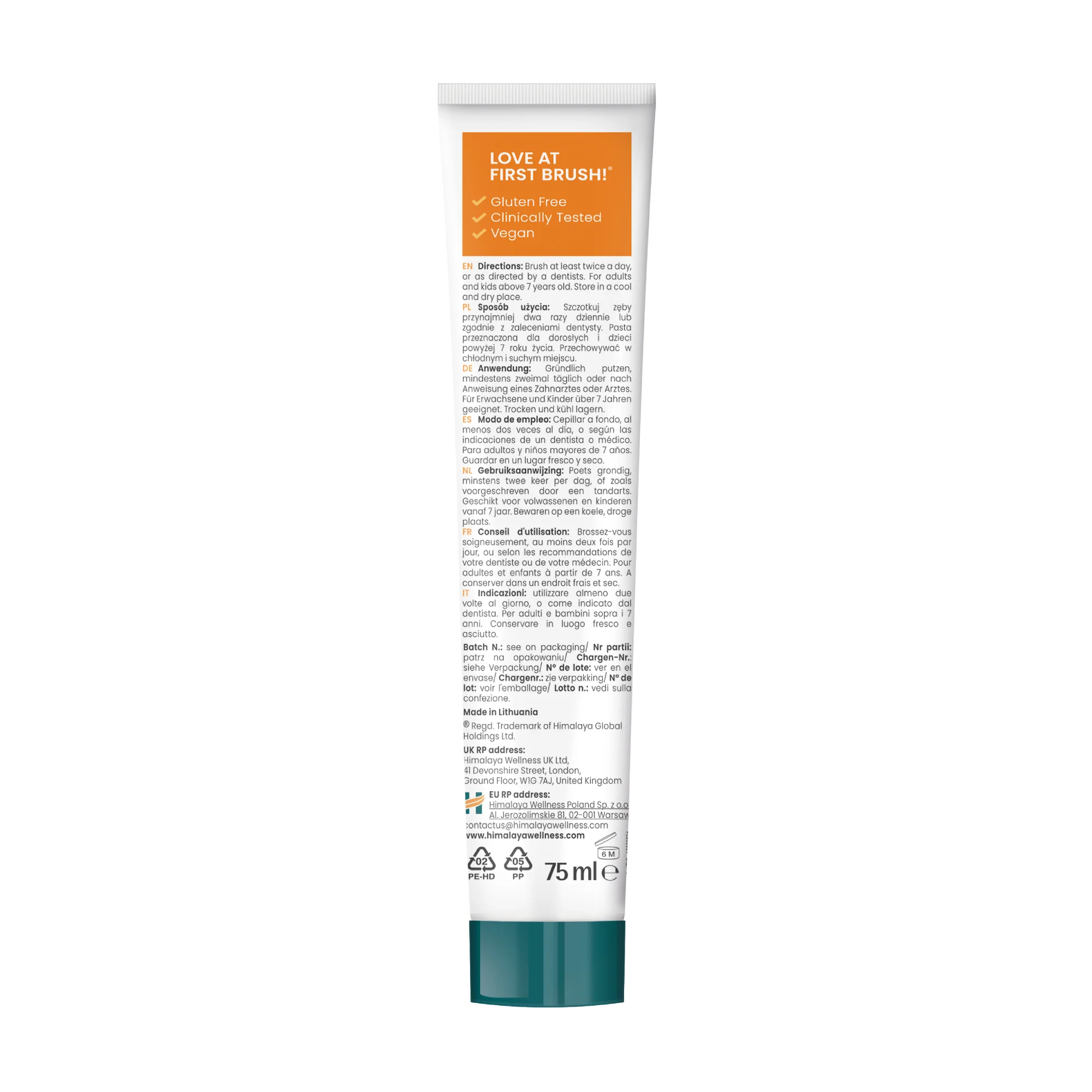 Himalaya Botanique Whitening Antiplaque Zahnpasta Kurkuma + Kokosnussöl 75 ml - Image 8