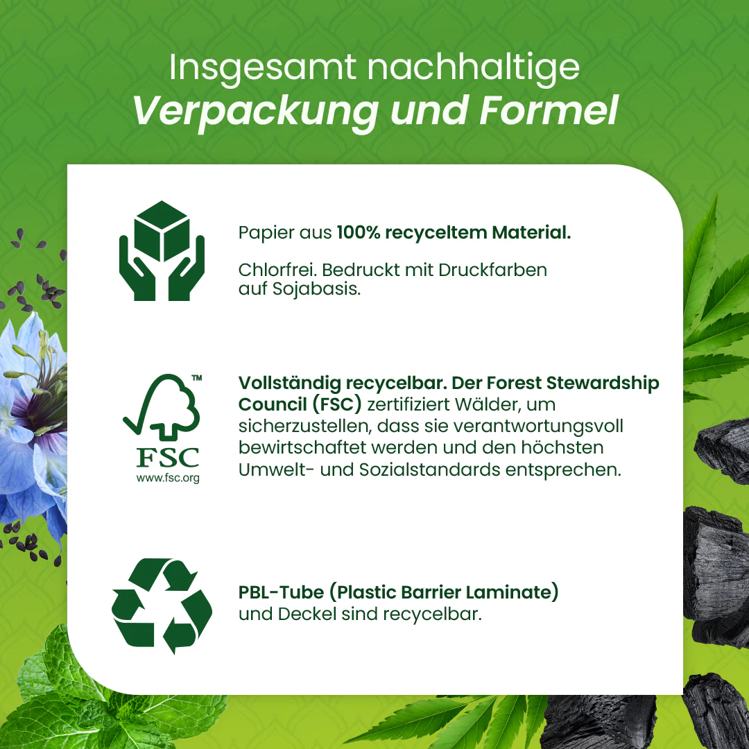 Himalaya Botanique Whitening Antiplaque Zahnpasta Holzkohle + Schwarzkümmelöl 75 ml - Image 6