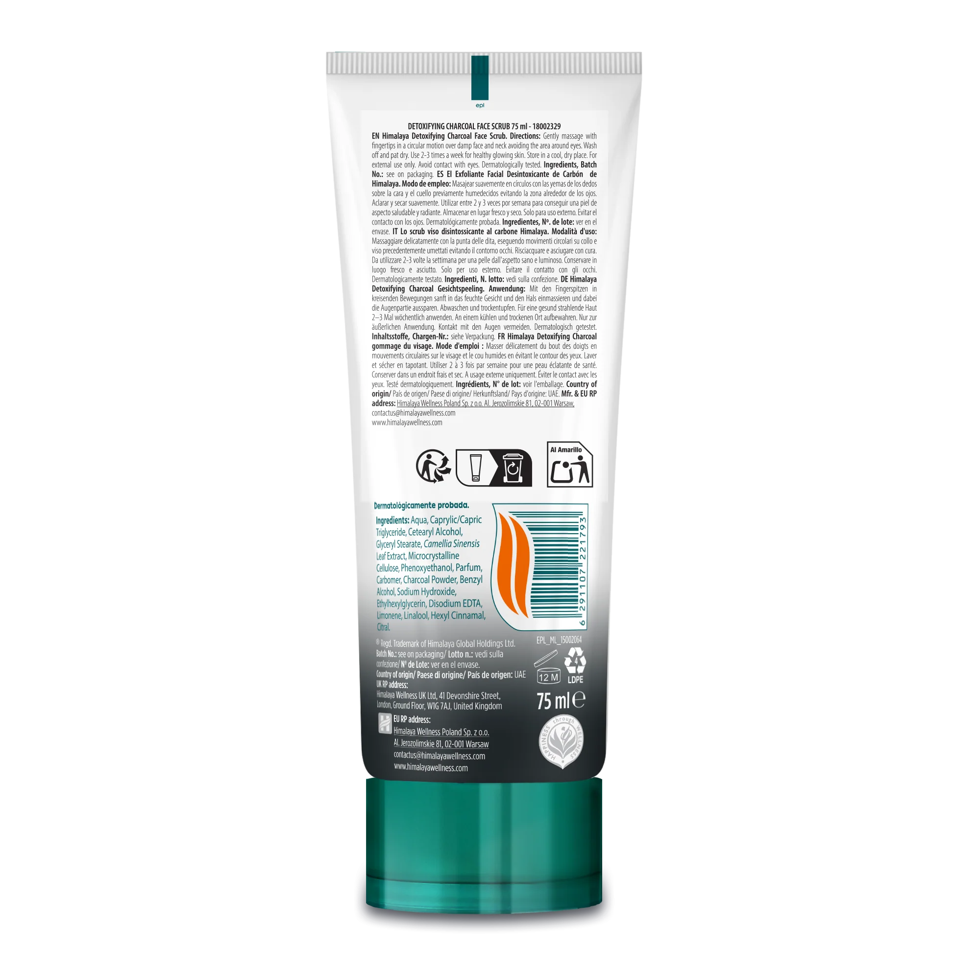 Himalaya Detoxing Aktiv-Kohle-Peeling - 75ml - Image 6