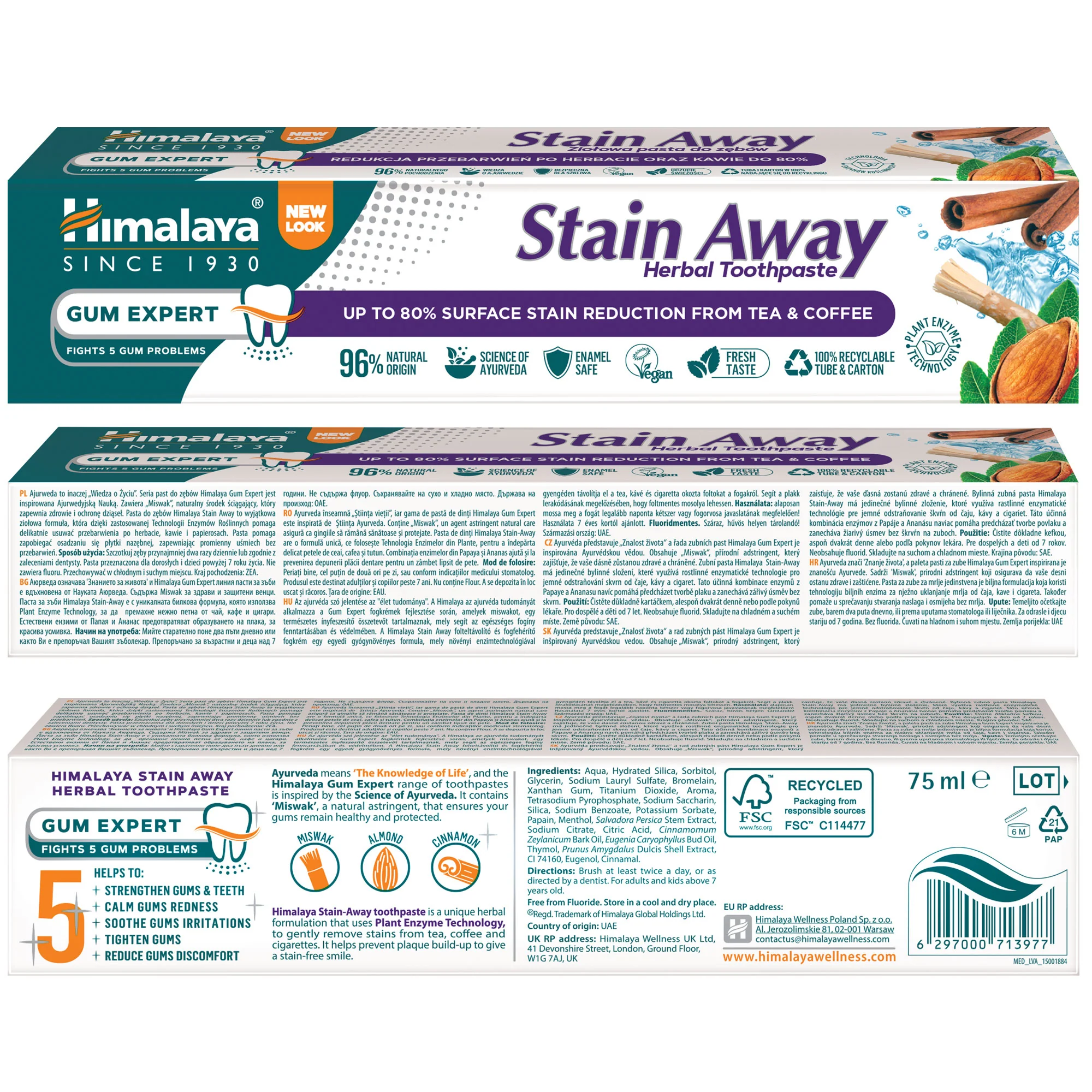 Himalaya Gum Expert – Stain Away Zahnpasta - 75 ml - Image 4