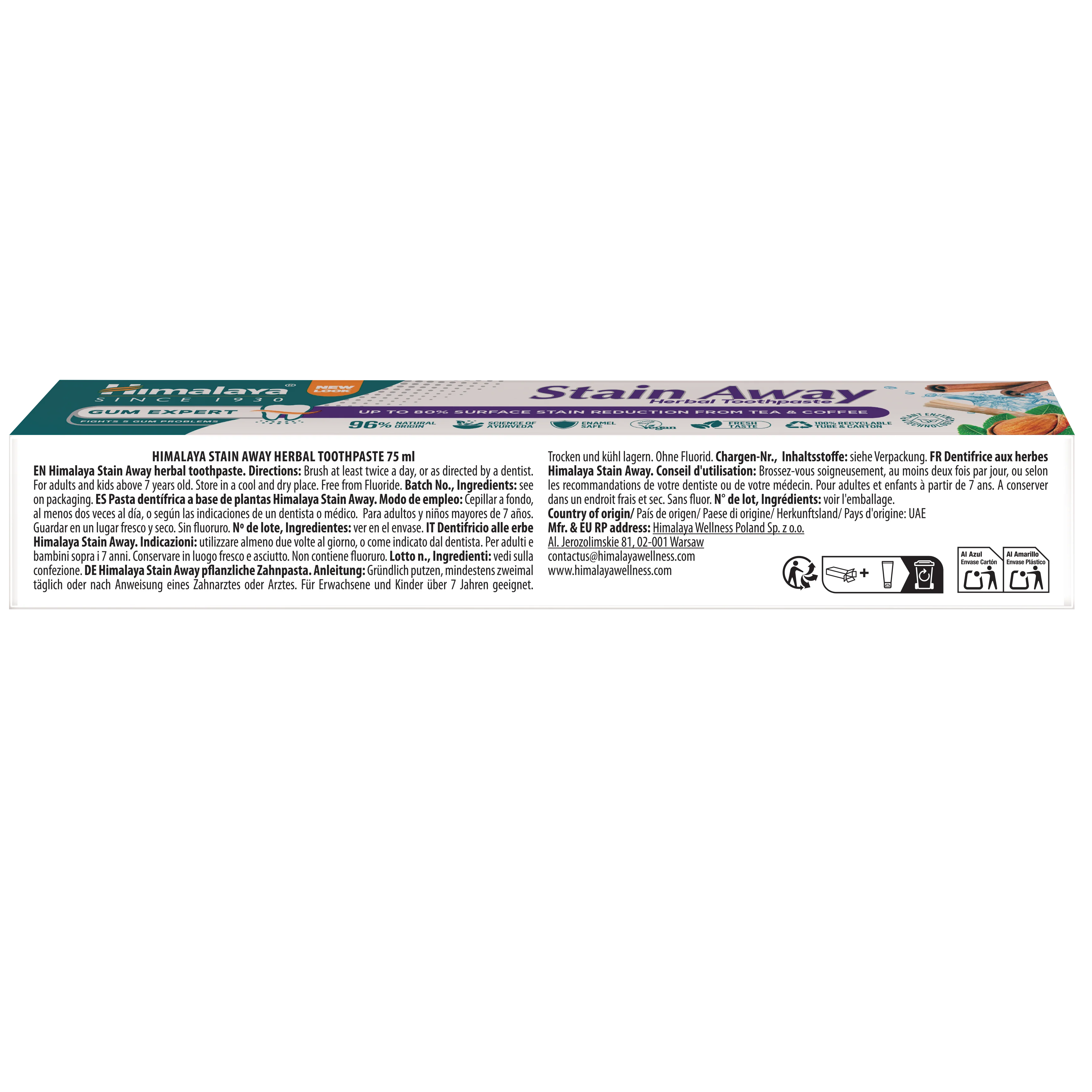 Himalaya Gum Expert – Stain Away Zahnpasta - 75 ml - Image 5