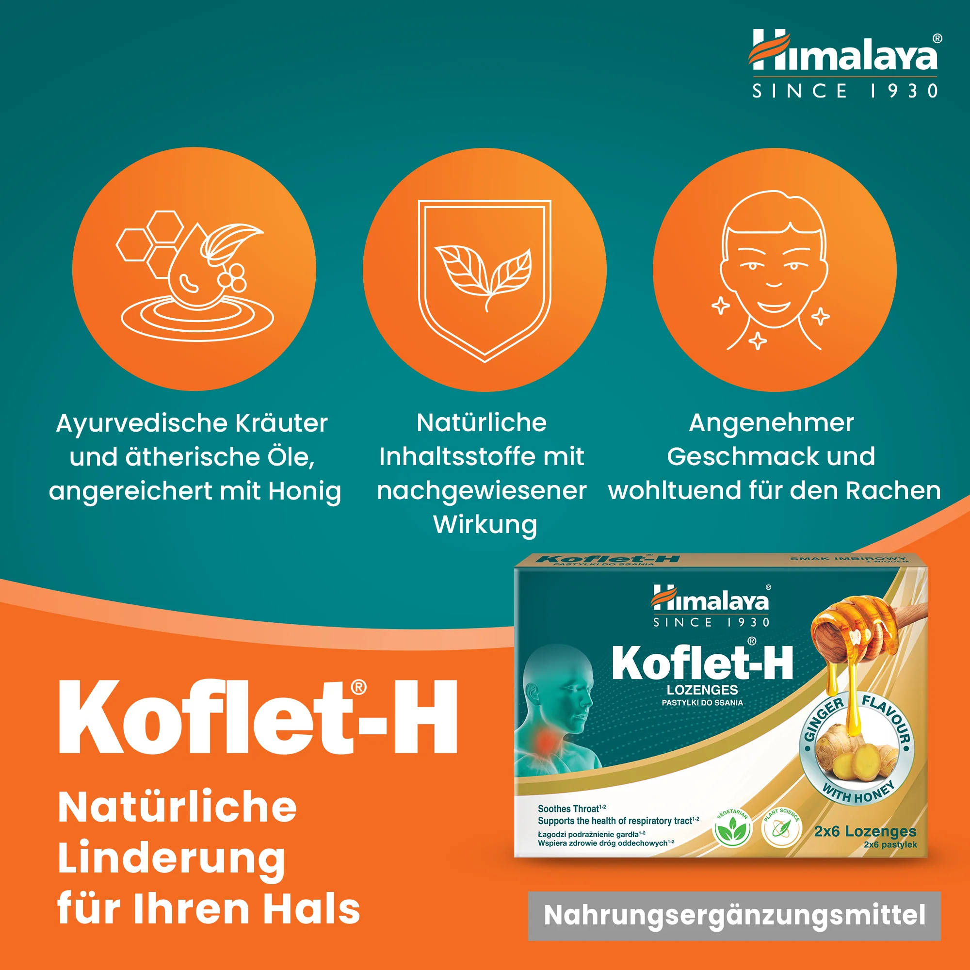 Himalaya Koflet-H Ingwer - Lozenges 2x6s - Image 4