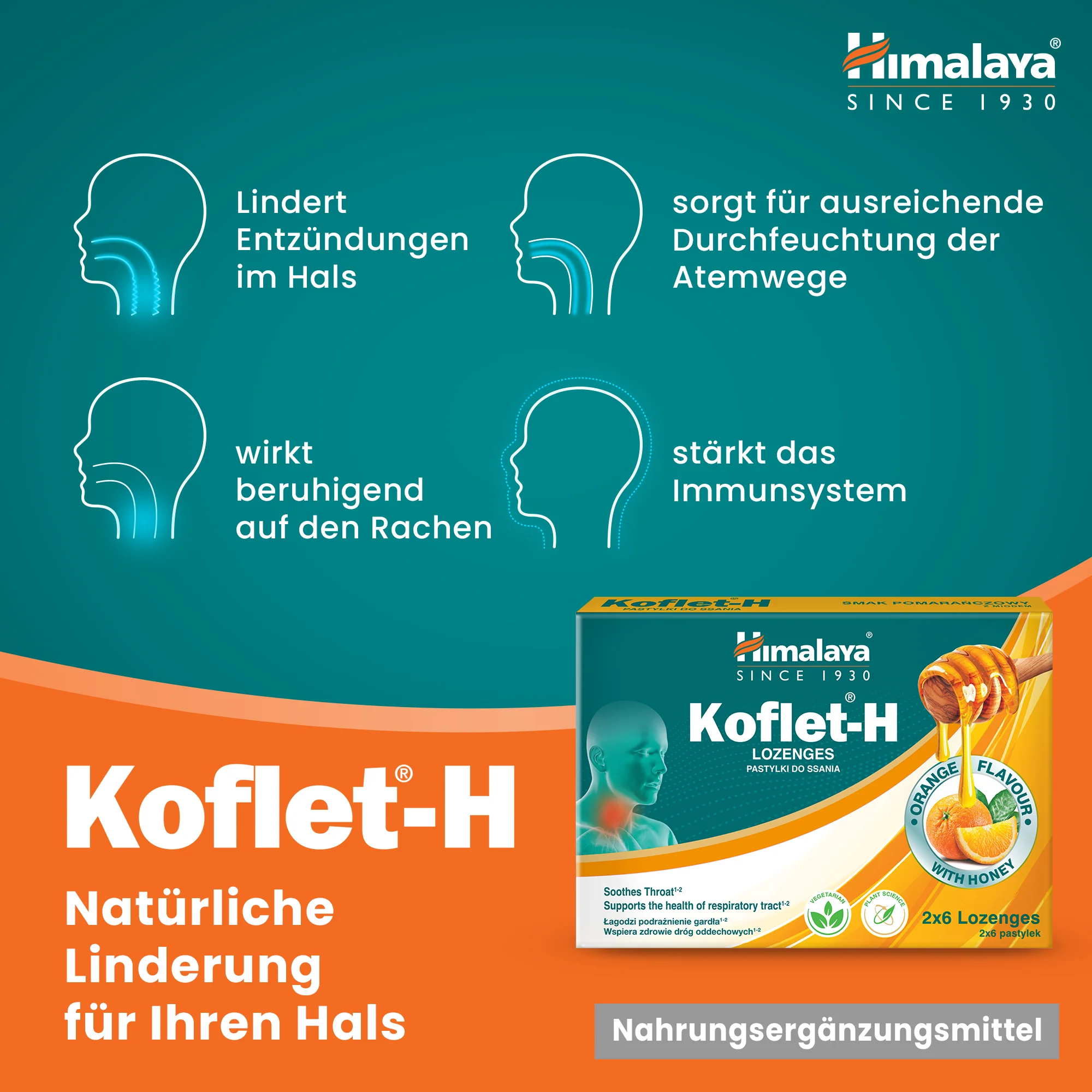 Himalaya Koflet-H Orange - Lozenges 2x6s - Image 3