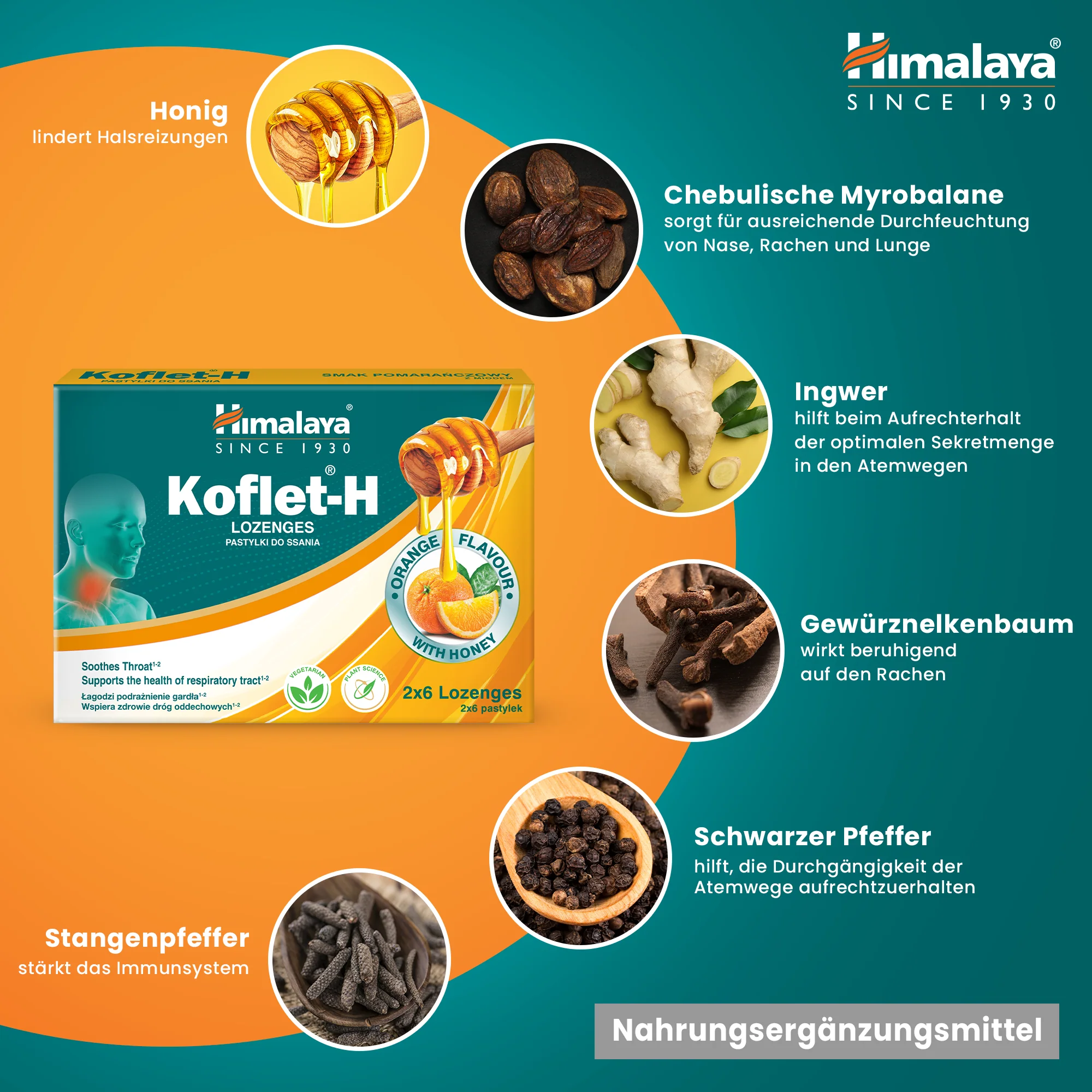 Himalaya Koflet-H Orange - Lozenges 2x6s - Image 5