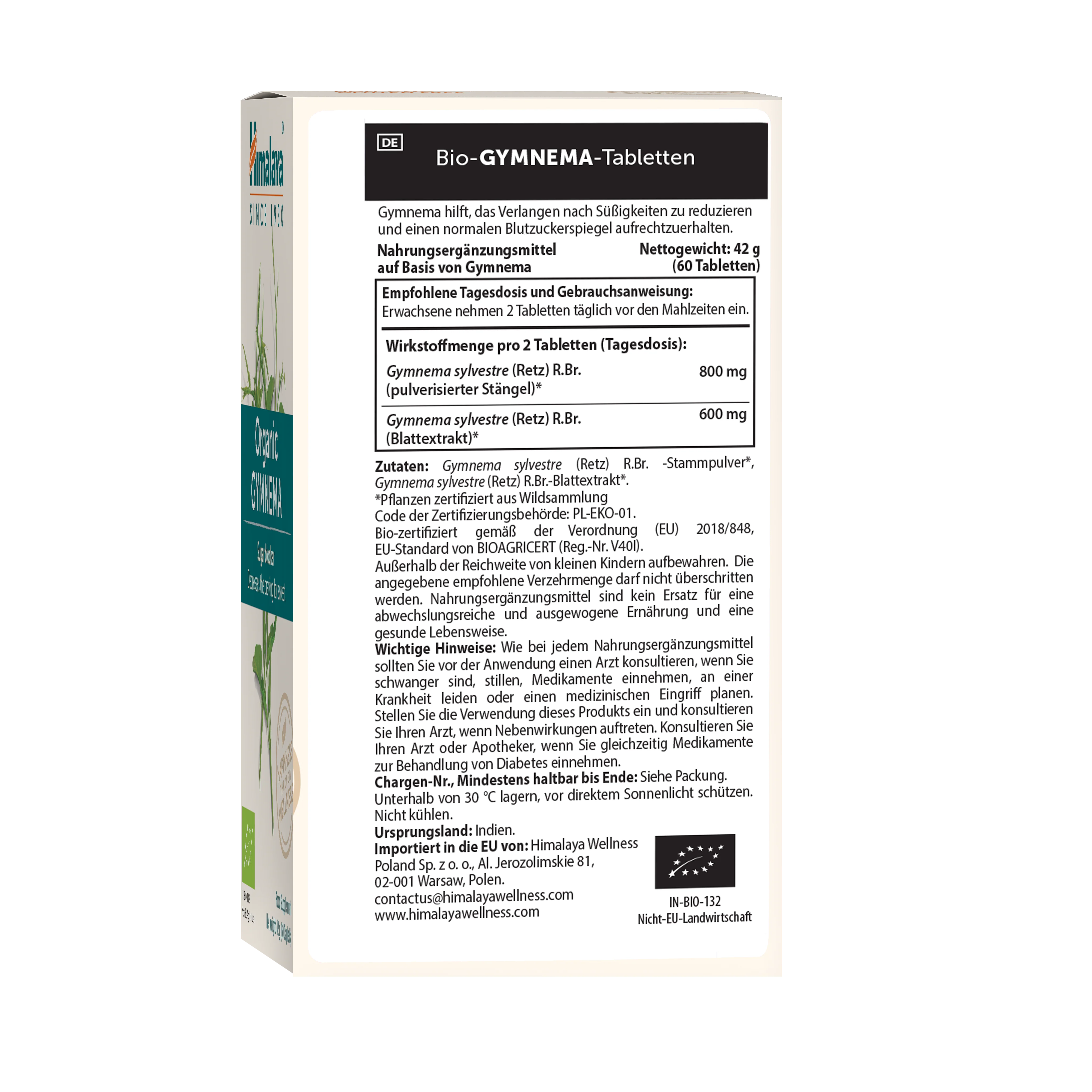 Himalaya Organic Gymnema 60 Tabletten - Image 8