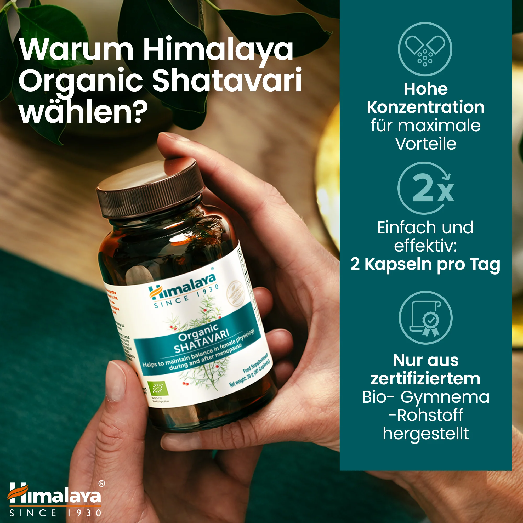 Himalaya Organic Shatavari 60 Tabletten - Image 3