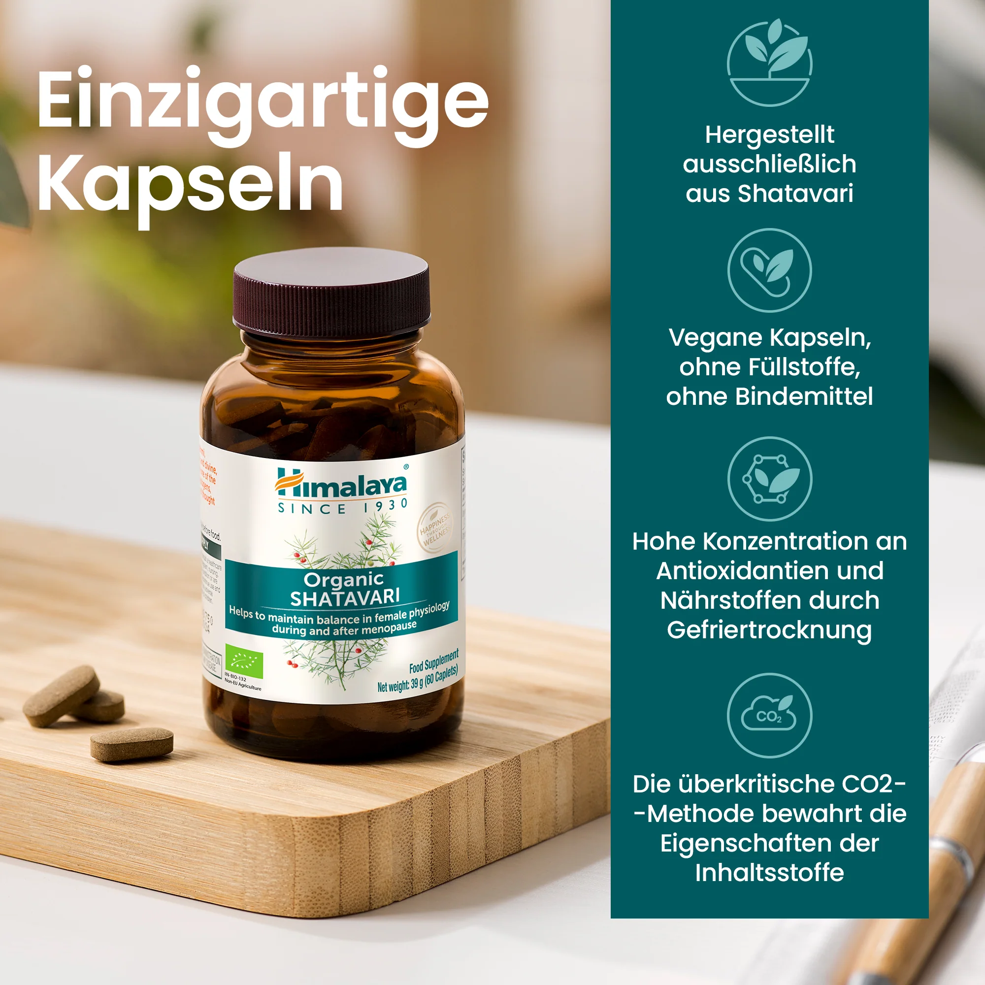 Himalaya Organic Shatavari 60 Tabletten - Image 4