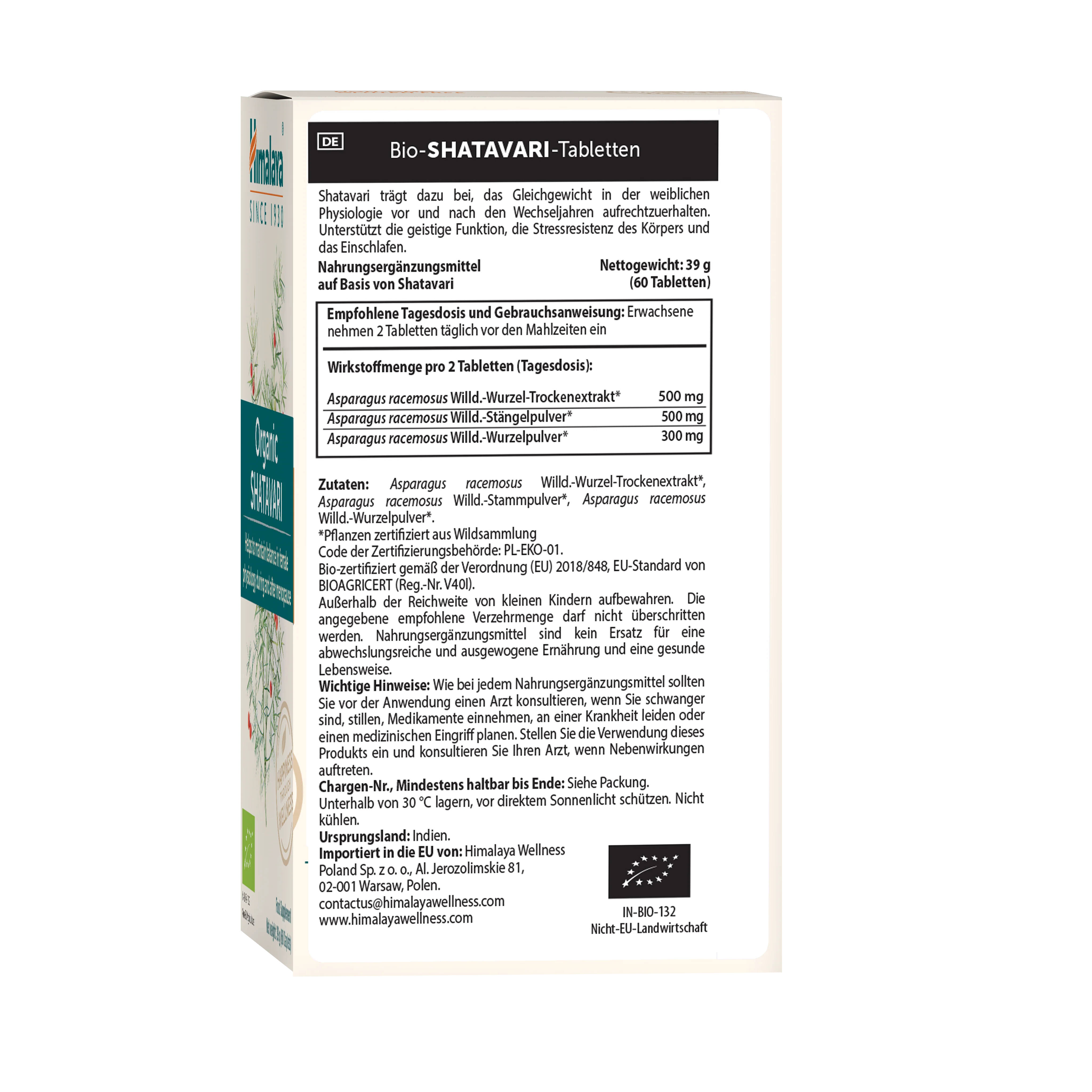 Himalaya Organic Shatavari 60 Tabletten - Image 9